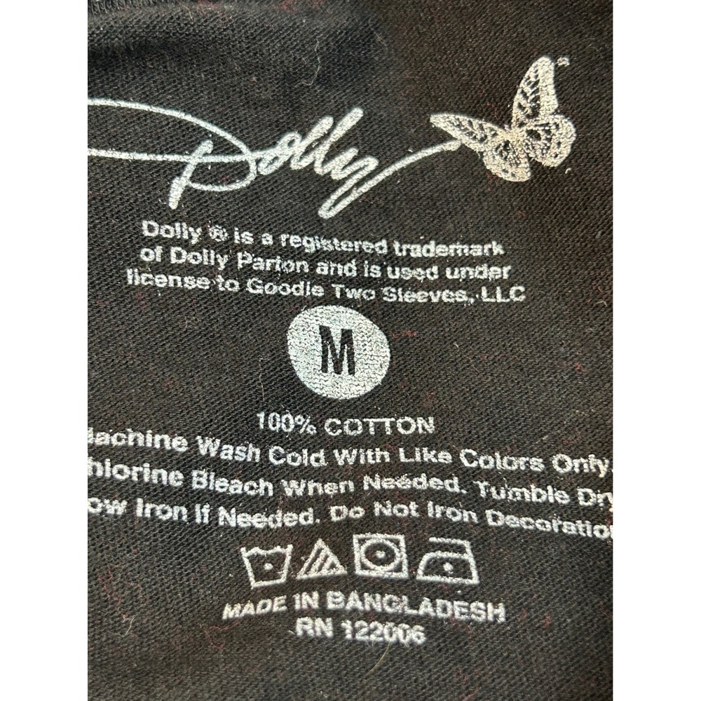 Dolly Parton Merry Christmas Black T Shirt Graphic Tee Medium - Picture 4 of 5